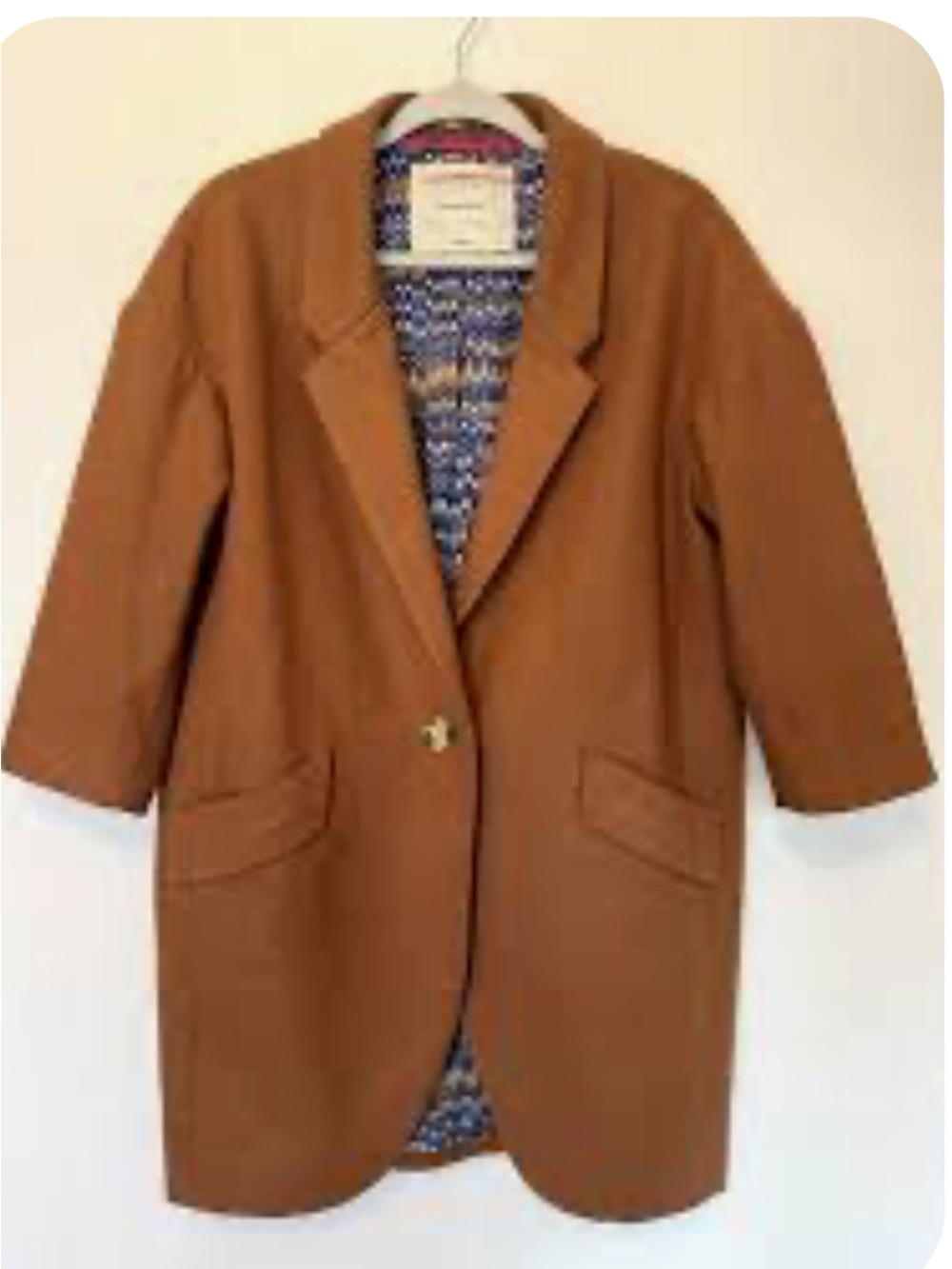 Cartonnier at Anthropologie  wool blend 3/4 Sleeve Coat